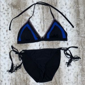 Black bohemian bikini